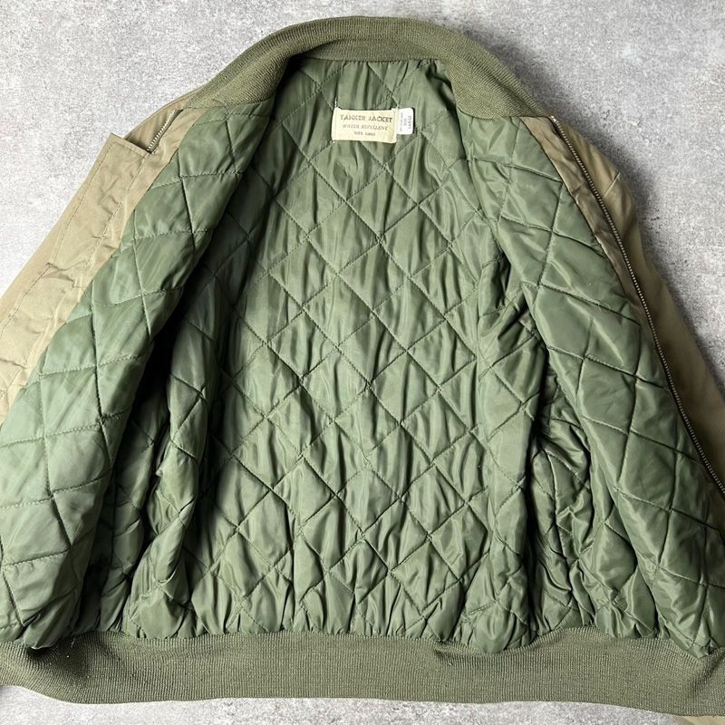 70s 80s フライト ジャケット オリーブ MA-1 ナイロン タンカース 70s