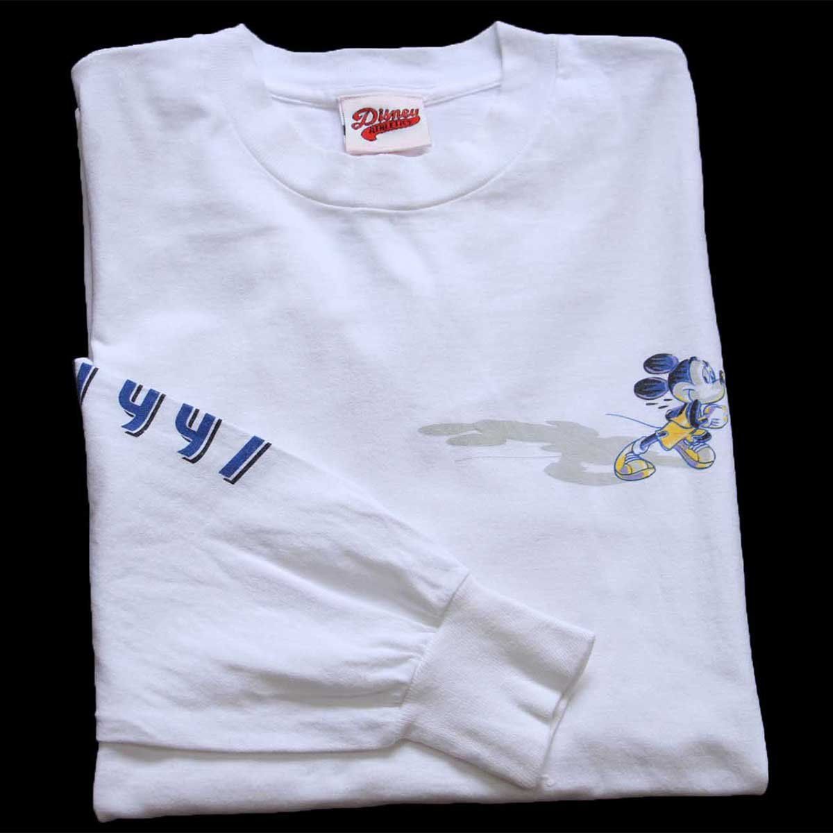 訳あり　ミッキーマウス野球ジャケット L ヴィンテージ　The Disney Disney - 90s ミッキーマウス ディズニー ヴィンテージTシャツ