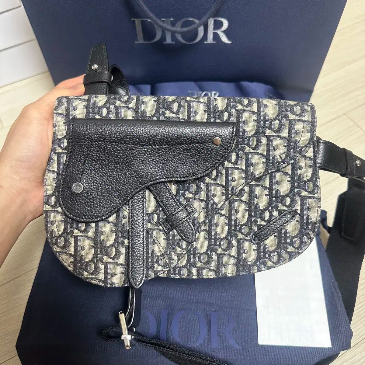 Dior ディオール オブリーク サドルバッグ 付属品完備