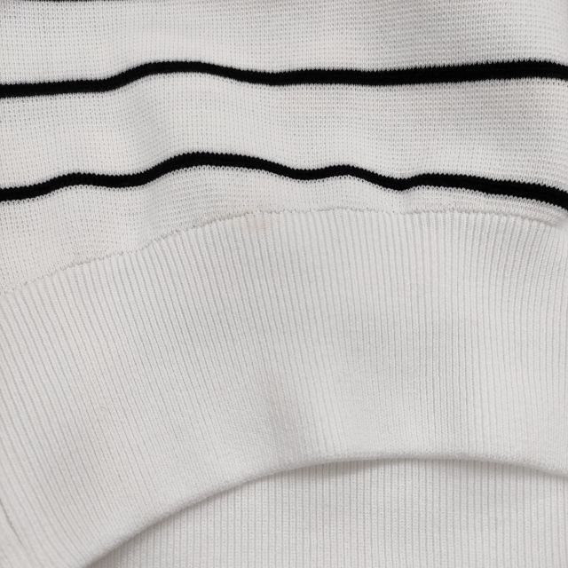 emmi 10th emmiロゴミラノリブトップス 定価15400円 ボーダー コットン