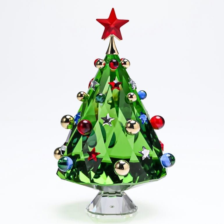 スワロフスキー SWAROVSKI クリスタルフィギュア フィギュリン Holiday Cheers クリスマスツリー マルチカラー 5680087 インテリア オブジェ 置物