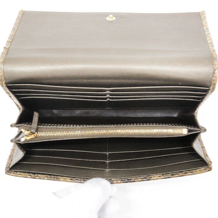 グッチ GUCCI コンチネンタルウォレット パイソン / レザー GG  