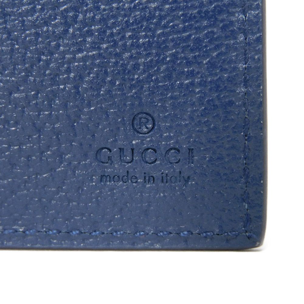 【新品】グッチ カードケース カード入れ GG柄 シマレザー 青 希少品】 GUCCI グッチ x NYヤンキース / コラボカードケース