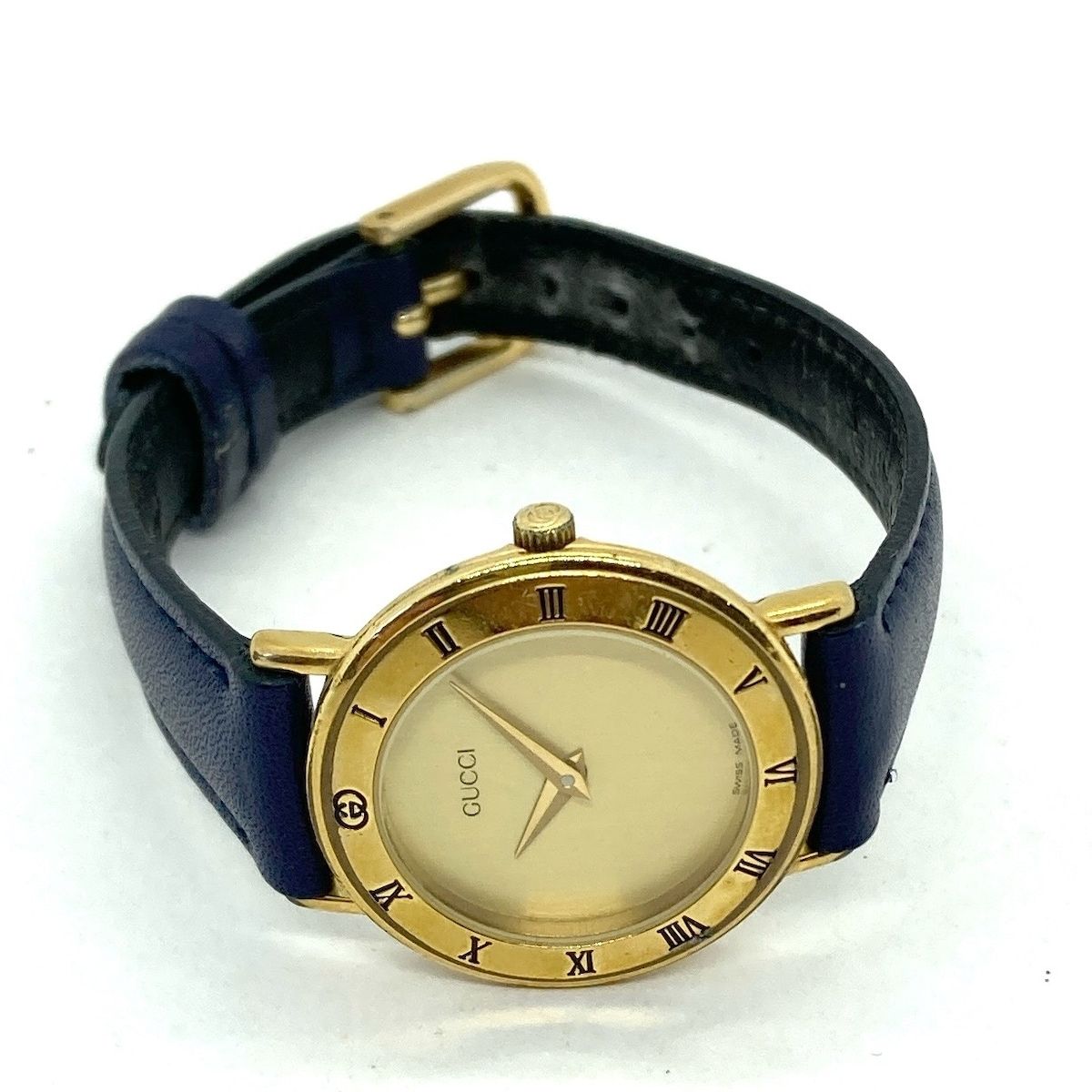 GUCCI(グッチ) 腕時計 - 3000.2.L レディース 社外ベルト ゴールド 