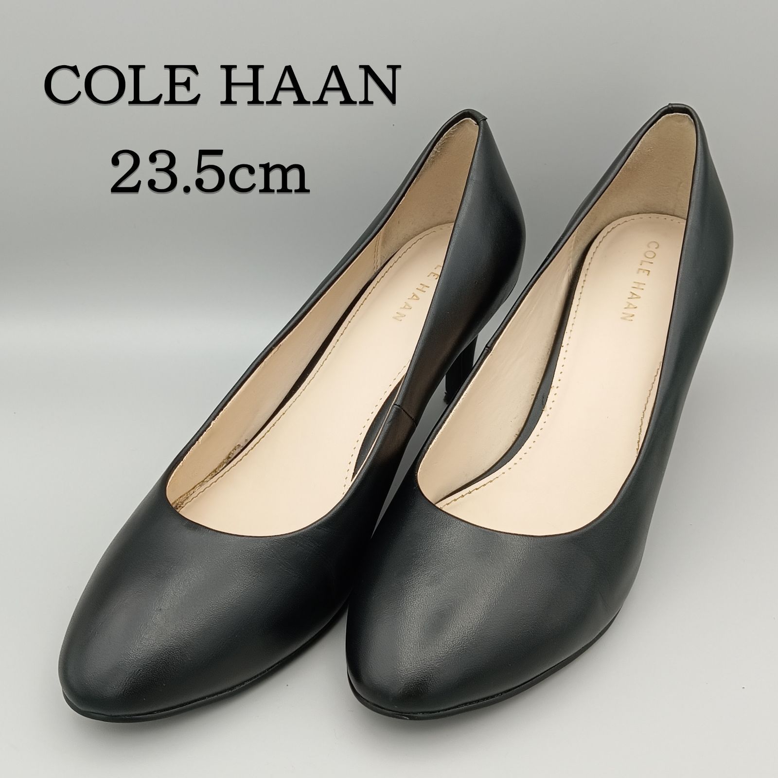 COLE HAAN コールハーン パンプス ラウンドトゥ レザー 黒 23.5 