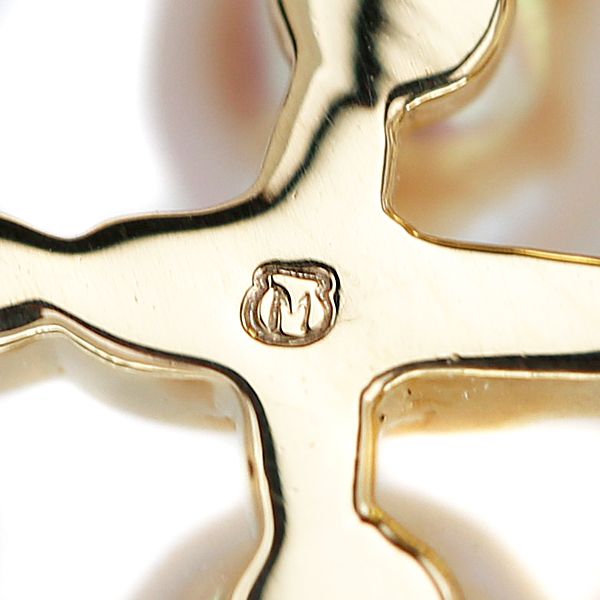 ミキモト アコヤ真珠 ブローチ ダイヤモンド K18イエローゴールド  