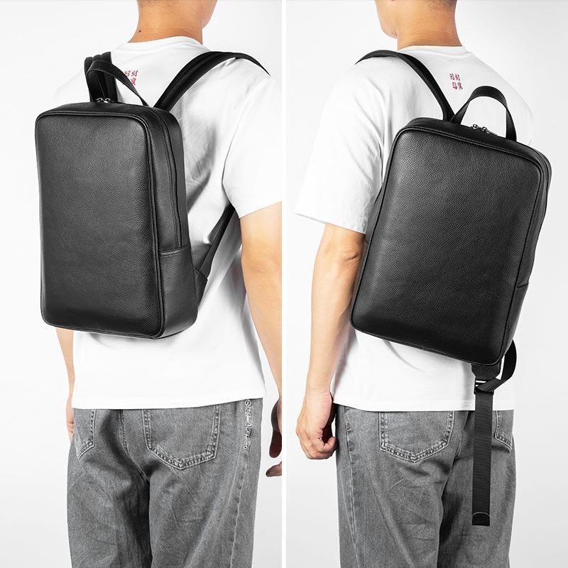 リュックサック バックパック 本革 大容量 リュック メンズ ビジネスリュック メンズ薄型ビジネスバッグ 防水 2 way おしゃれ 通学通勤 旅行 出張 黒