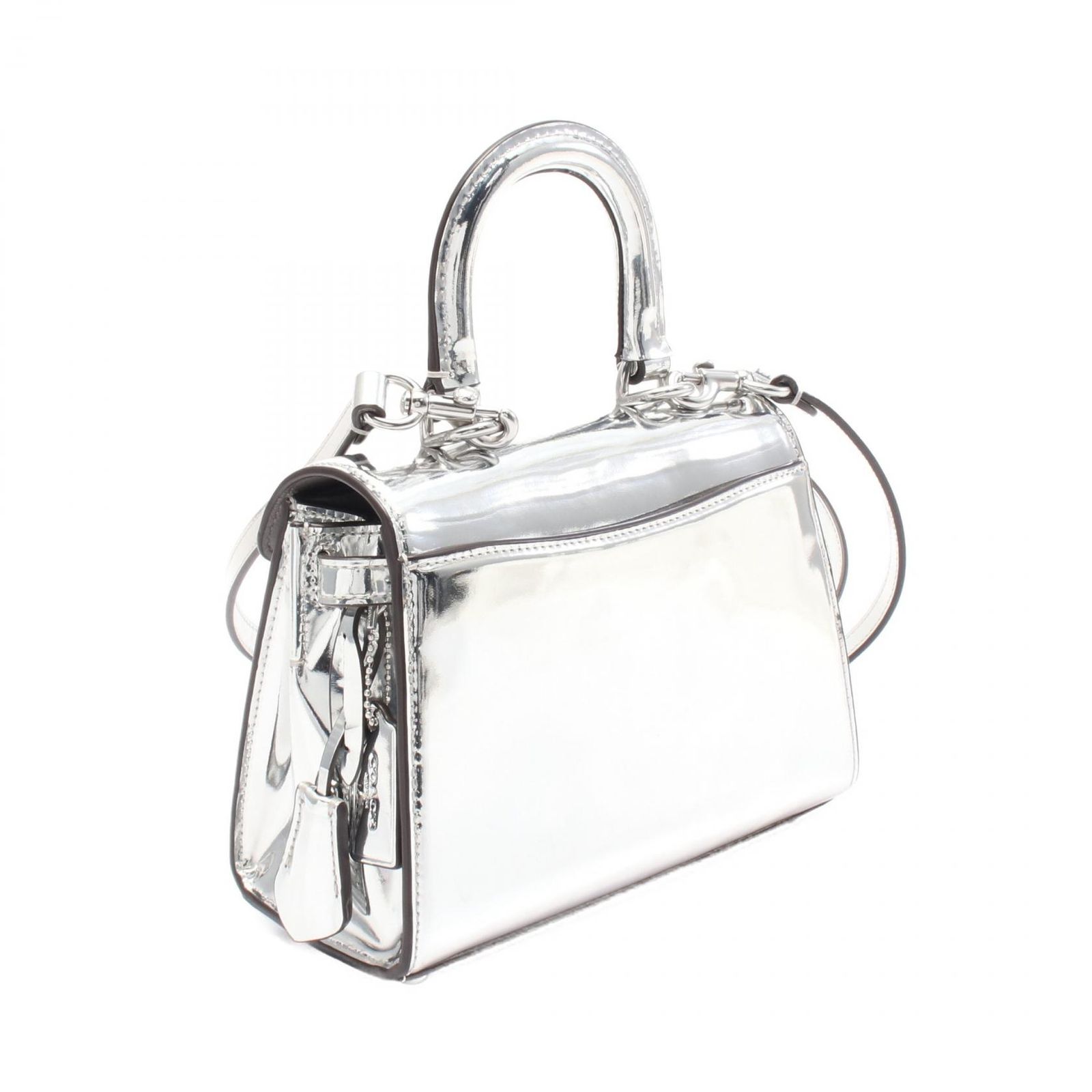 COACH サミー トップ ハンドル 21 CM538 COACH® Outlet | Sammy Top Handle Bag 21 In Silver Metallic