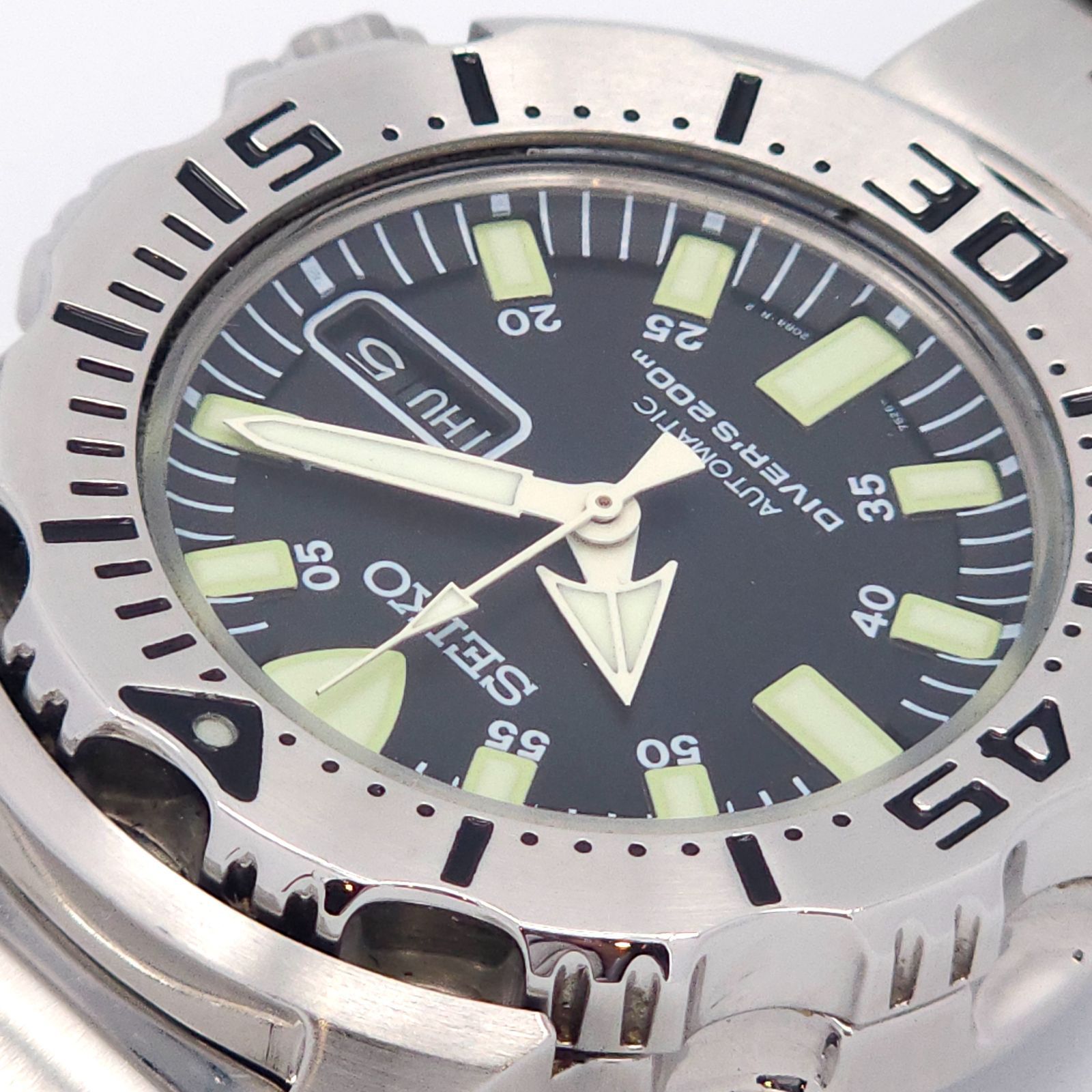 ☆良品 SEIKO セイコー ダイバーズ200m ブラックモンスター 7S26-0350
