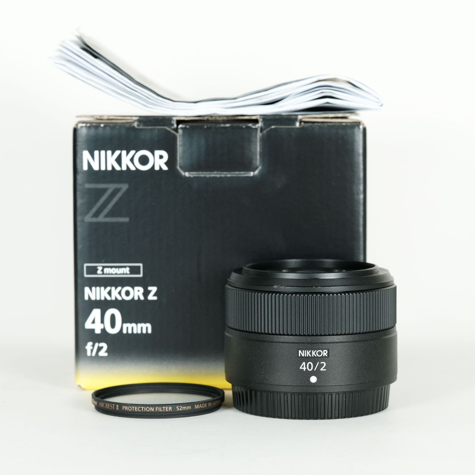 Nikon Z 40mm f2 箱 フィルター付き NIKKOR Z 40mm f/2 が届いたので雑談しながら開封してフィルター