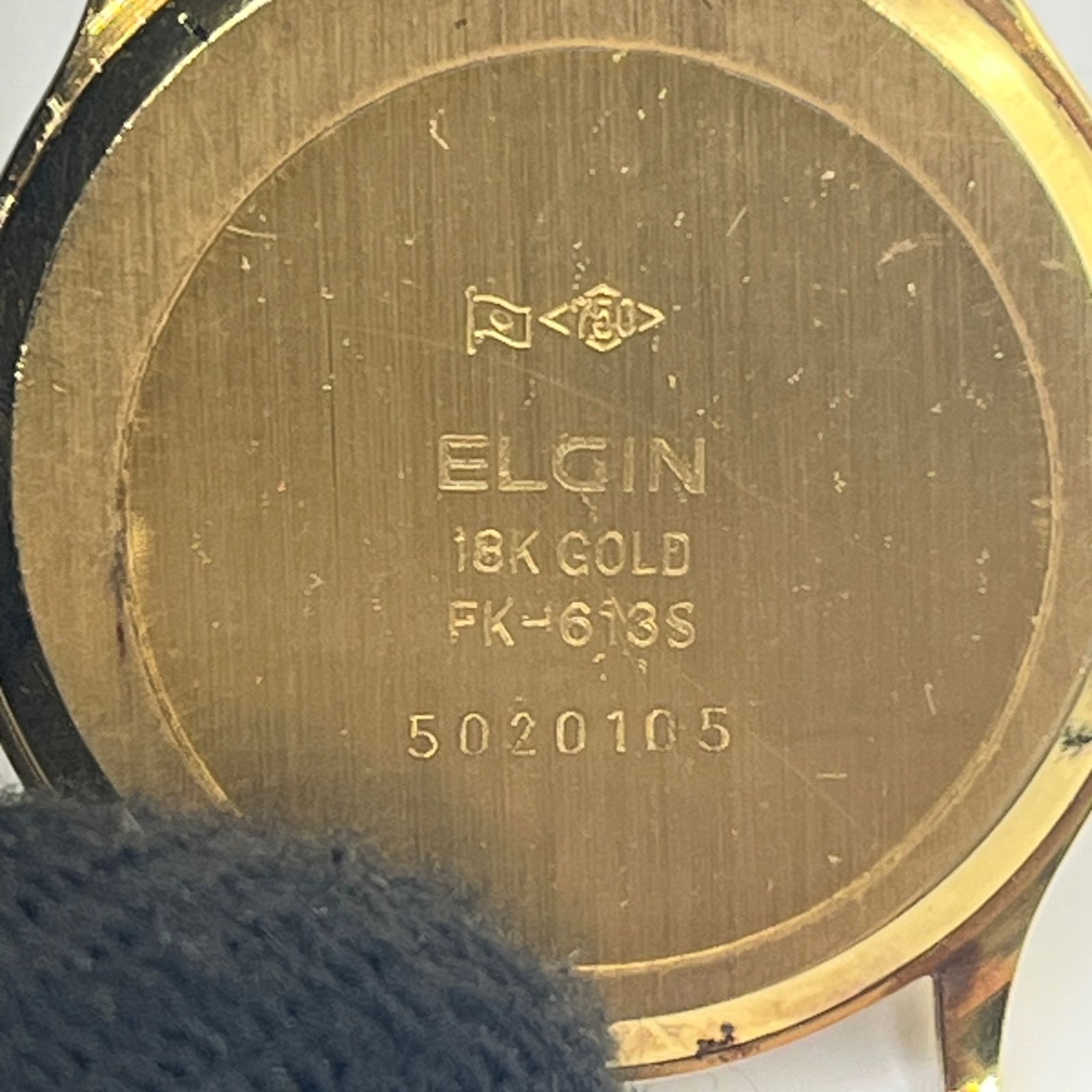 ELGIN エルジン 腕時計 2針クオーツ 18K 刻印 造幣局 ホール