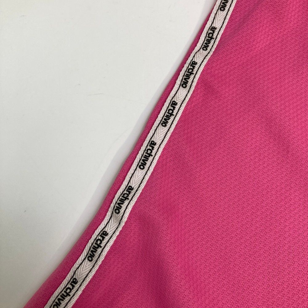 サイズ：38 ARCHIVIO アルチビオ  襟付 半袖Tシャツ  ピンク系 [240101436439] ゴルフウェア レディース ストスト サイズ：38 ARCHIVIO アルチビオ 襟付 半袖Tシャツ ピンク系