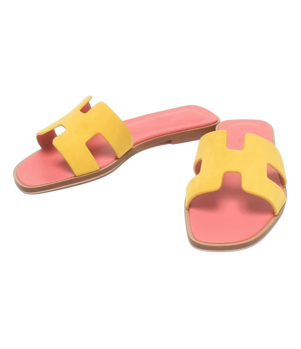 美品 エルメス サンダル スエード オラン レディース SIZE 36 1/2 