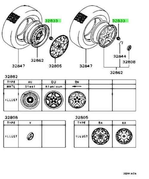 ミツビシ 純正 エクリプスクロス デリカ：D5 ブラックホイール ロックナット 車 ミツビシ 純正 エクリプスクロス デリカ：D5 ブラックホイール