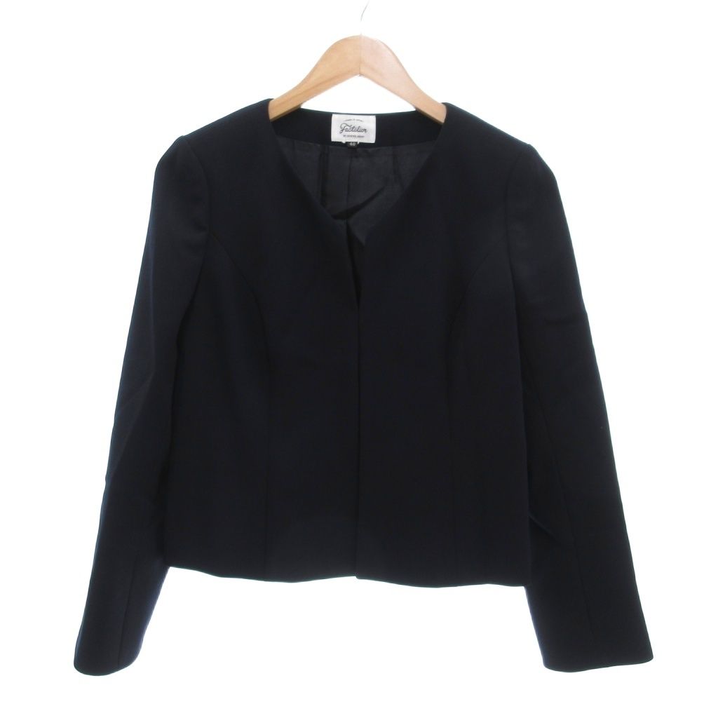 Factelier セットアップ ワンピーススーツ ウール ノー ジャケット ノースリーブ 38 40 紺 ネイビー UO