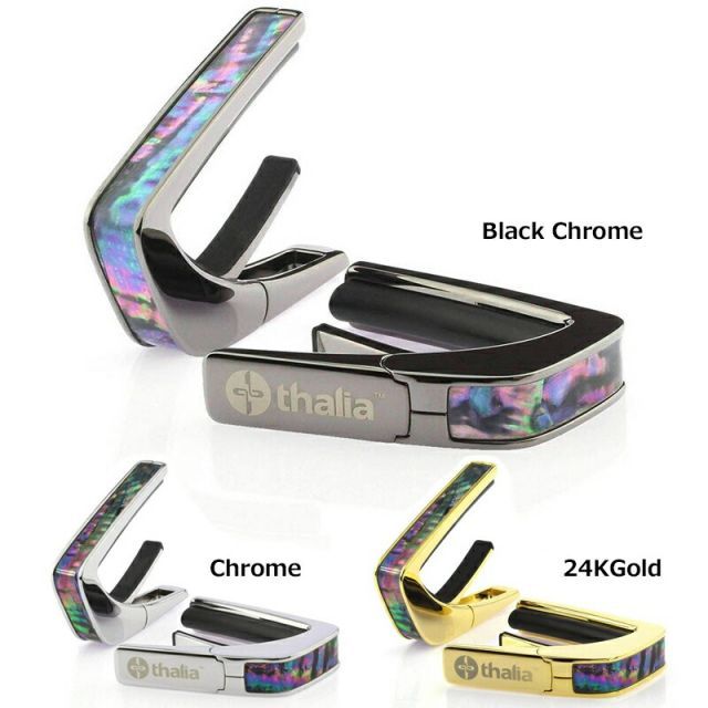 タリア カポ Thalia Capos Exotic Shell Series BLACK RIPPLE ギター 12インチフレットパッド付属