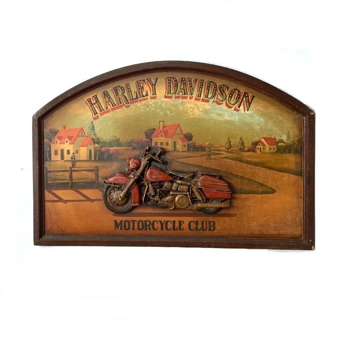 ハーレーダビッドソン アンティーク 木製看板