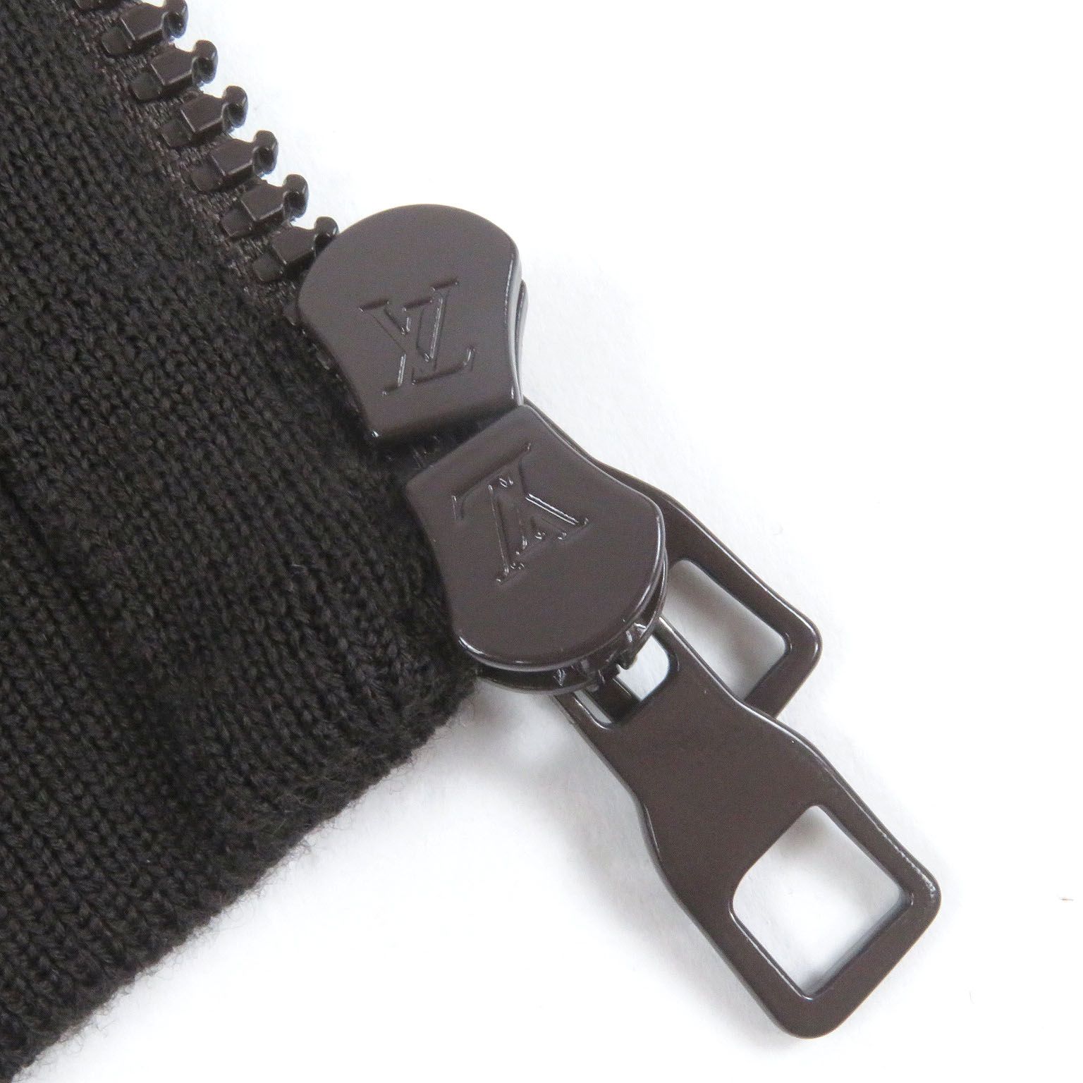 美品☆ルイヴィトン・ブランドロゴ刻印リボン付 ウール 6分袖