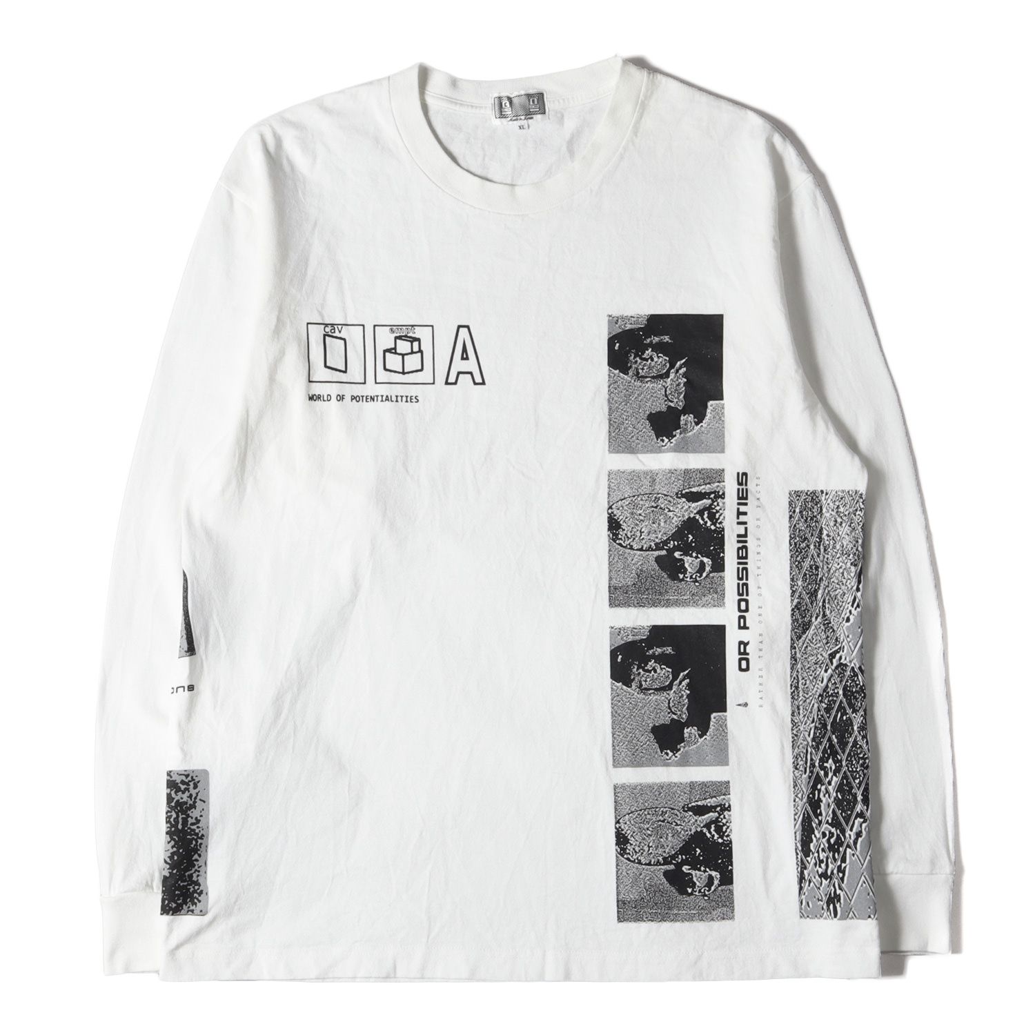 C.E シーイー Tシャツ サイズ:XL 20SS グラフィックプリント ヘビー ロングスリーブTシャツ POTENTIALITIES LONG SLEEVE TEE ホワイト 白 トップス カットソー 長袖Tシャツ【メンズ】