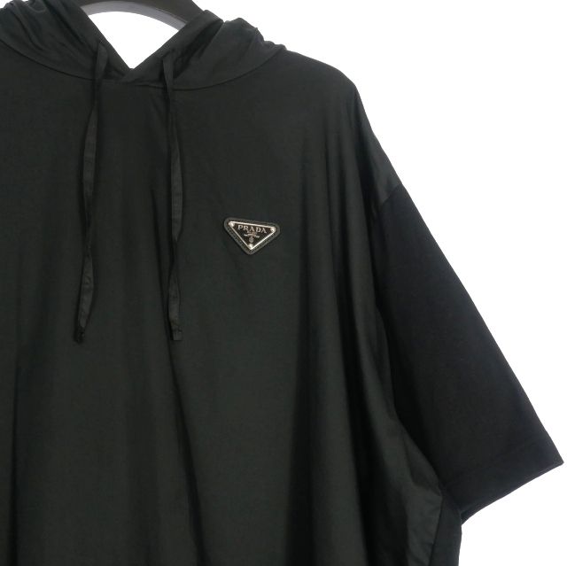 極美品⭐️PRADA ブランドロゴ ナイロンパーカー ナイロンコットン M位 黒 PRADA - 美品 PRADA プラダ ナイロンパーカー ロゴプレート
