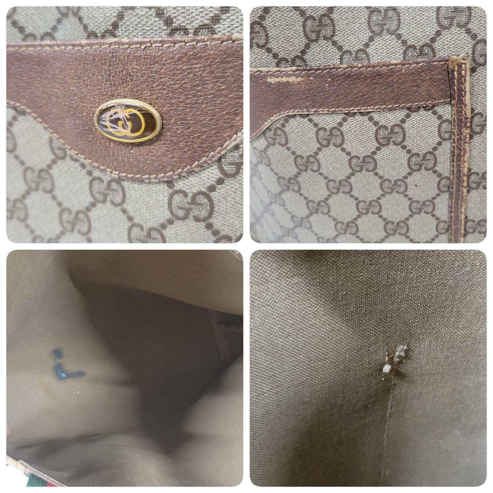 36 GUCCI グッチ シェリーライン GGスプリーム トートバッグ