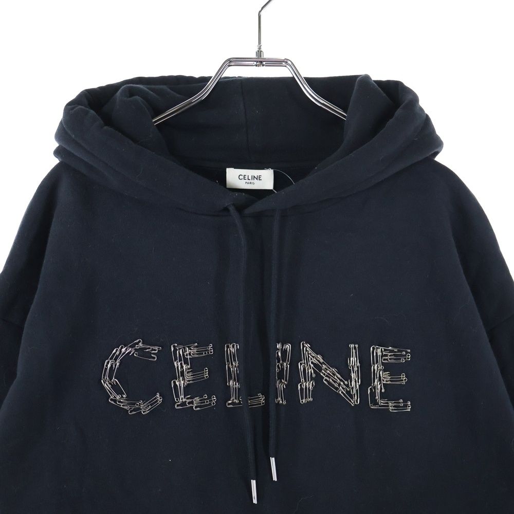 CELINE 22SS セーフティーピンロゴ プルオーバースウェットパーカー CELINE 22SS セーフティーピンロゴ プルオーバースウェットパーカー