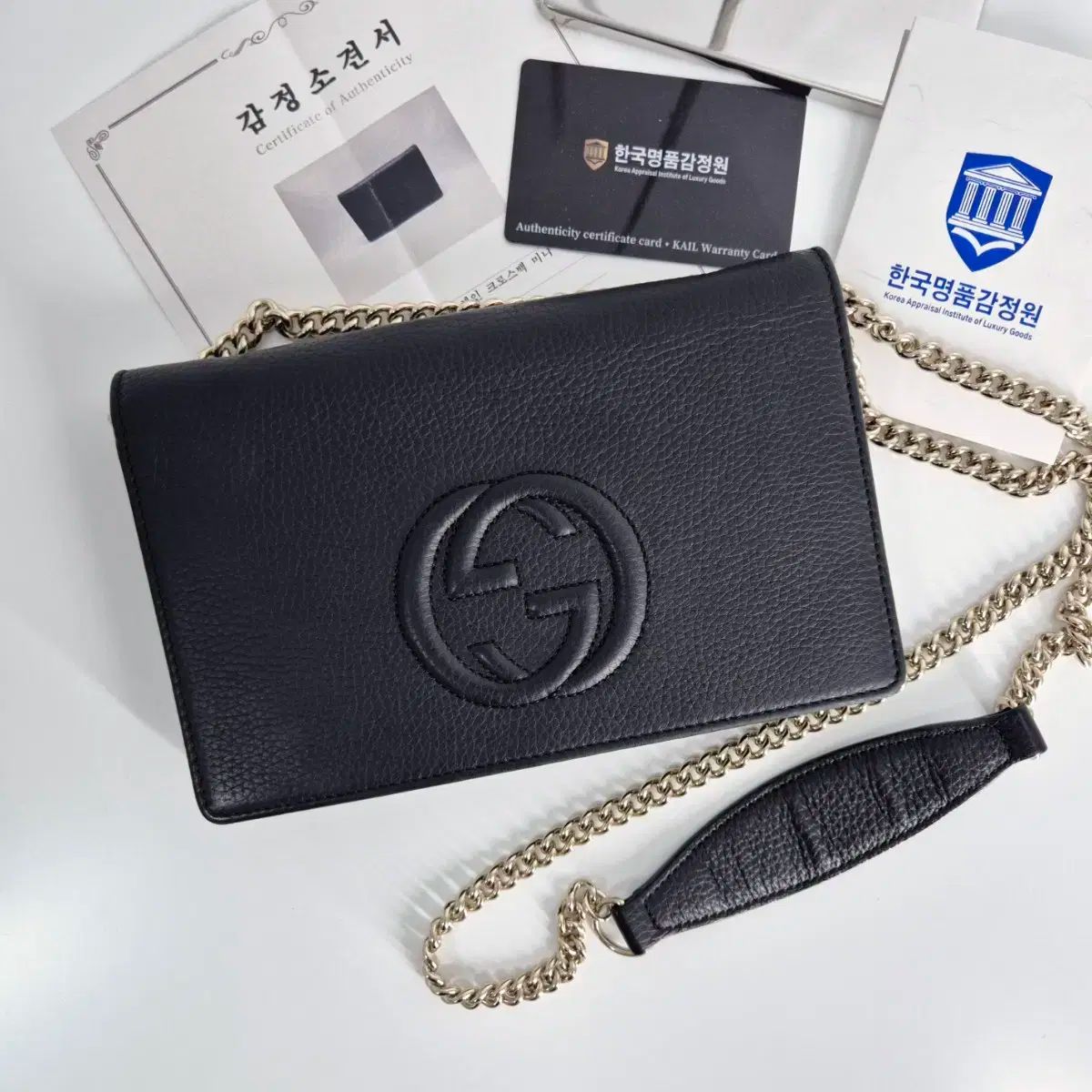 GUCCI グッチ ソーホー チェーン ミニ クロスバッグ ブラック 407041