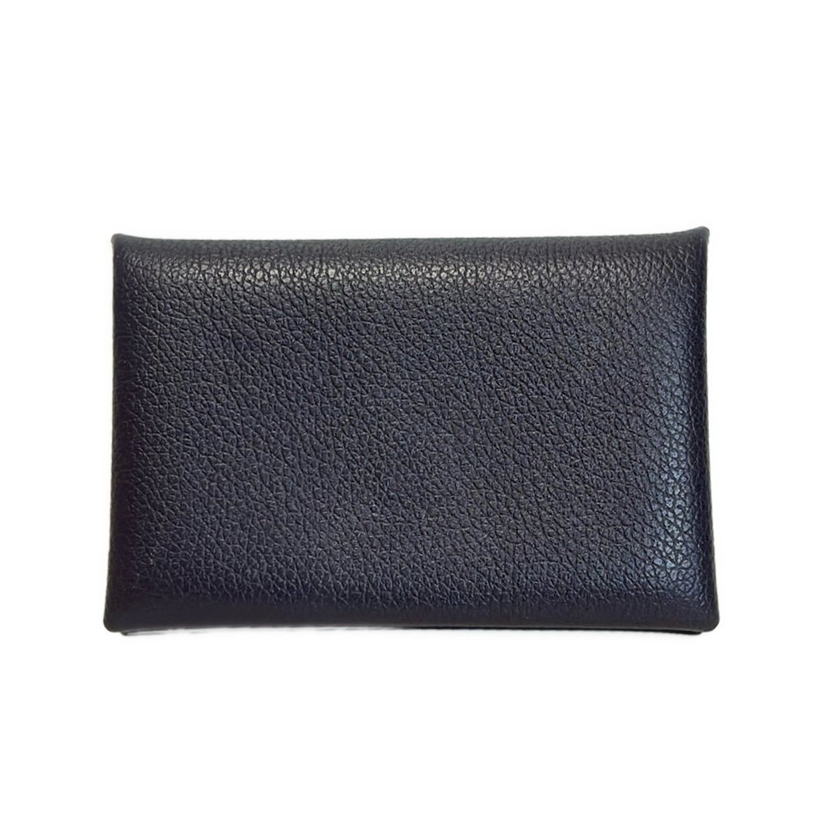 HERMES エルメス カードケース カルヴィ ブルーインディゴ