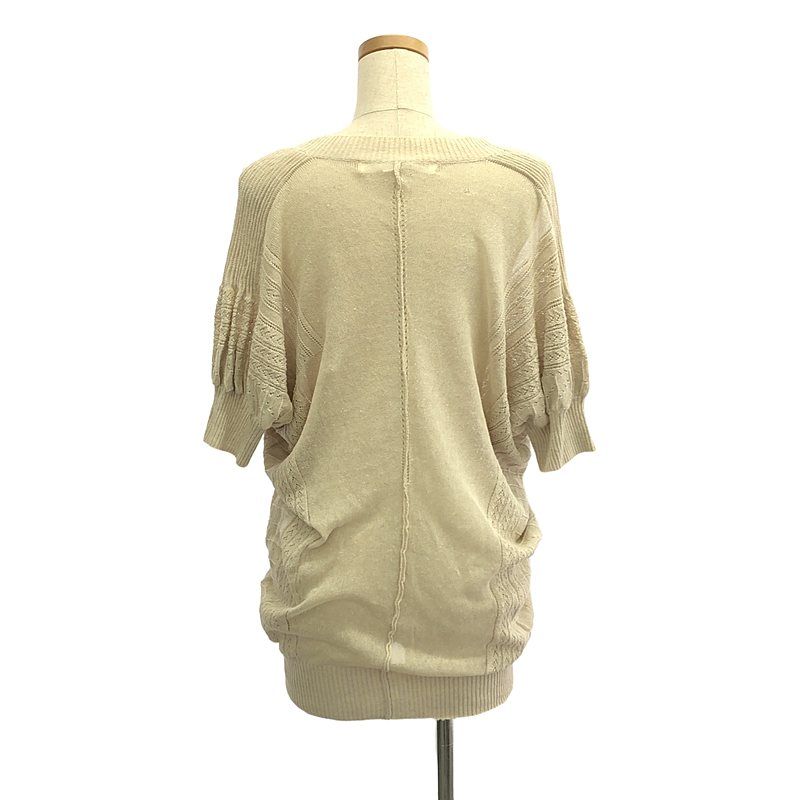 JUNYA WATANABE COMME des GARCONS / ジュンヤワタナベ | 2009SS | リネン ナイロン 鍵編み ニット | S | ベージュ | レディース JUNYA WATANABE COMME des GARCONS / ジュンヤワタナベ | 2009SS