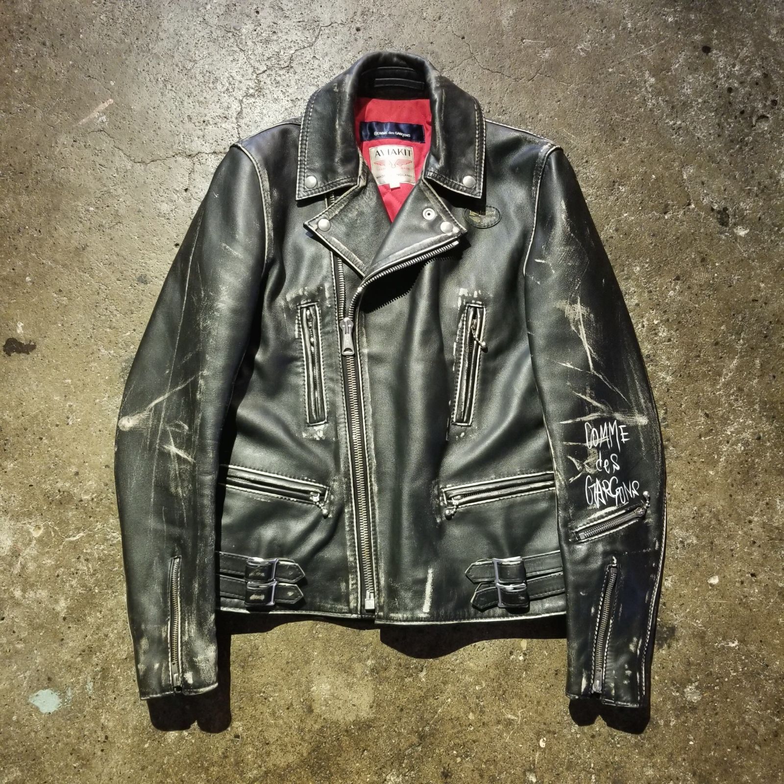 コムデギャルソン×ルイスレザー ライトニング ライダース 36