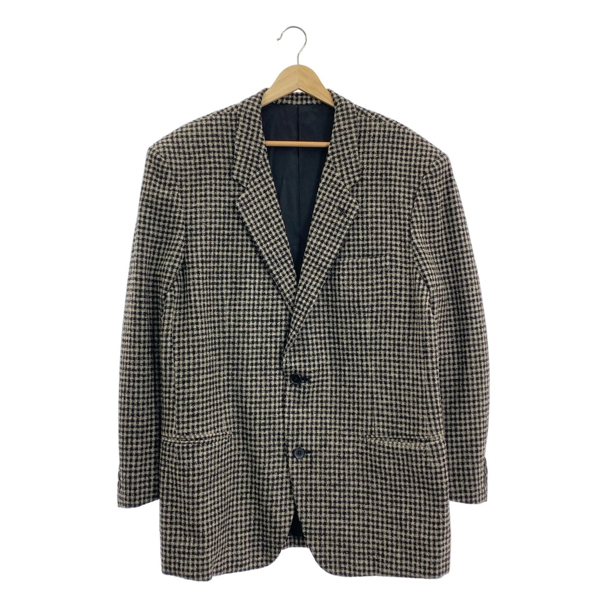 ISSEY MIYAKE | イッセイミヤケ | 1980s 筆タグ チェック テーラードジャケット | M | ベージュ | ブラック | メンズ