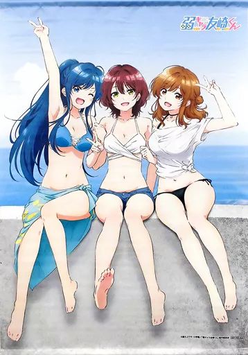 タペストリー　日南葵＆七海みなみ＆泉優鈴 B2タペストリー 「Blu-ray/DVD 弱キャラ友崎くん」 アニメイト全巻購入特典 弱キャラ友崎くんアニメイトBD全巻特典日南葵 七海みなみ 泉優鈴