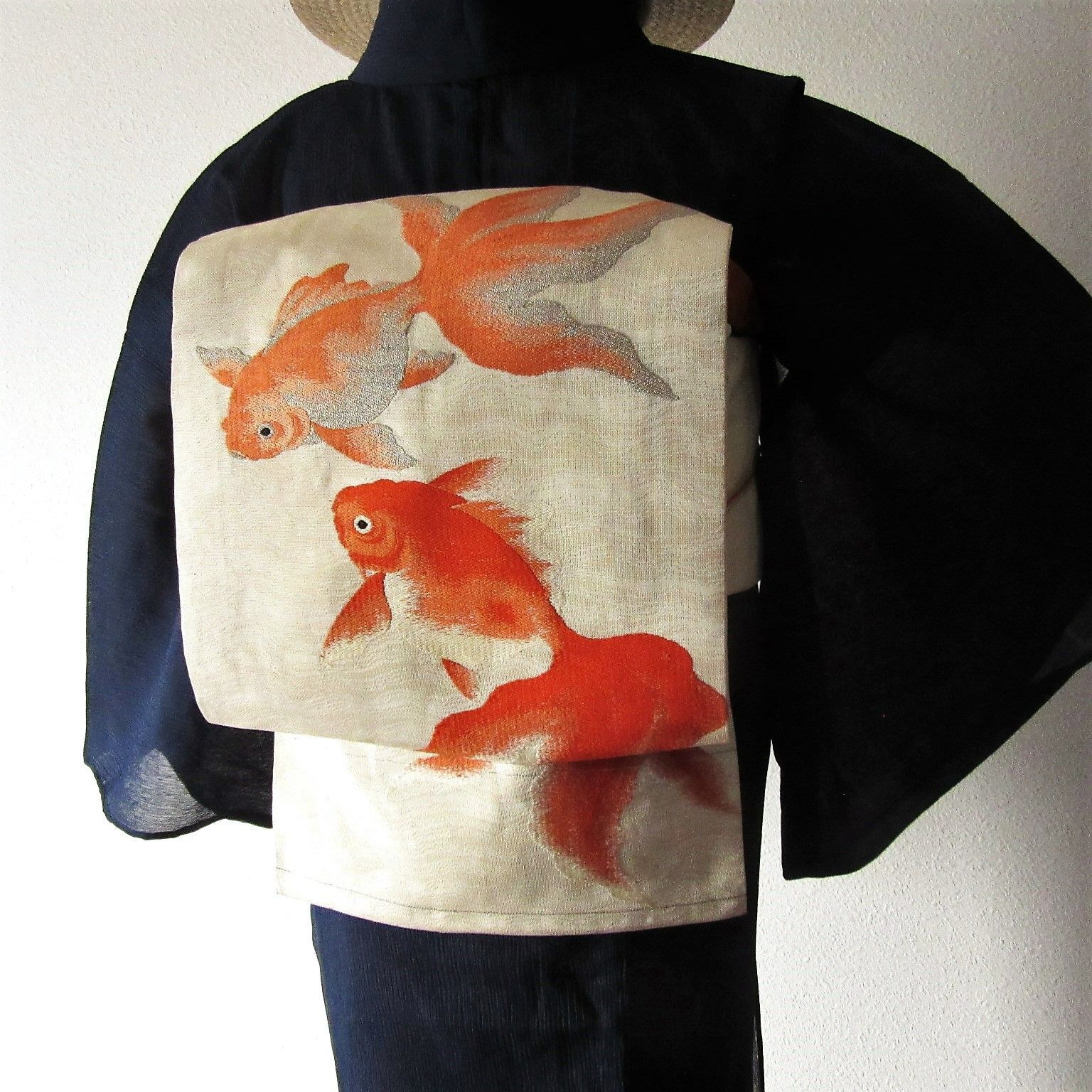 ご専用※ 金魚 紗 名古屋帯 アンティーク 着物 帯 - メルカリ