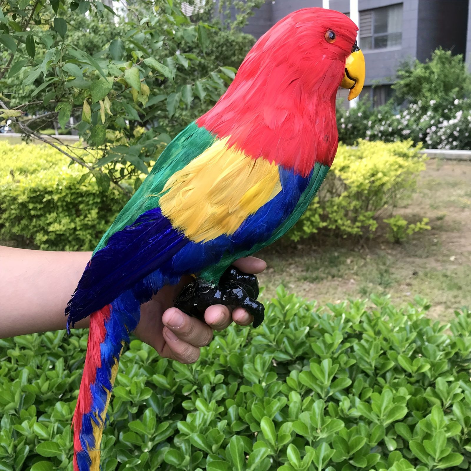 ミニチュア オウム カラフルな鳥 リアル 置物 45cm 大型 大きい 