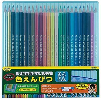 【中古】(未使用･未開封品)　レイメイ藤井 色鉛筆 24色 先生おすすめ ブルー RE141 f4u0baa