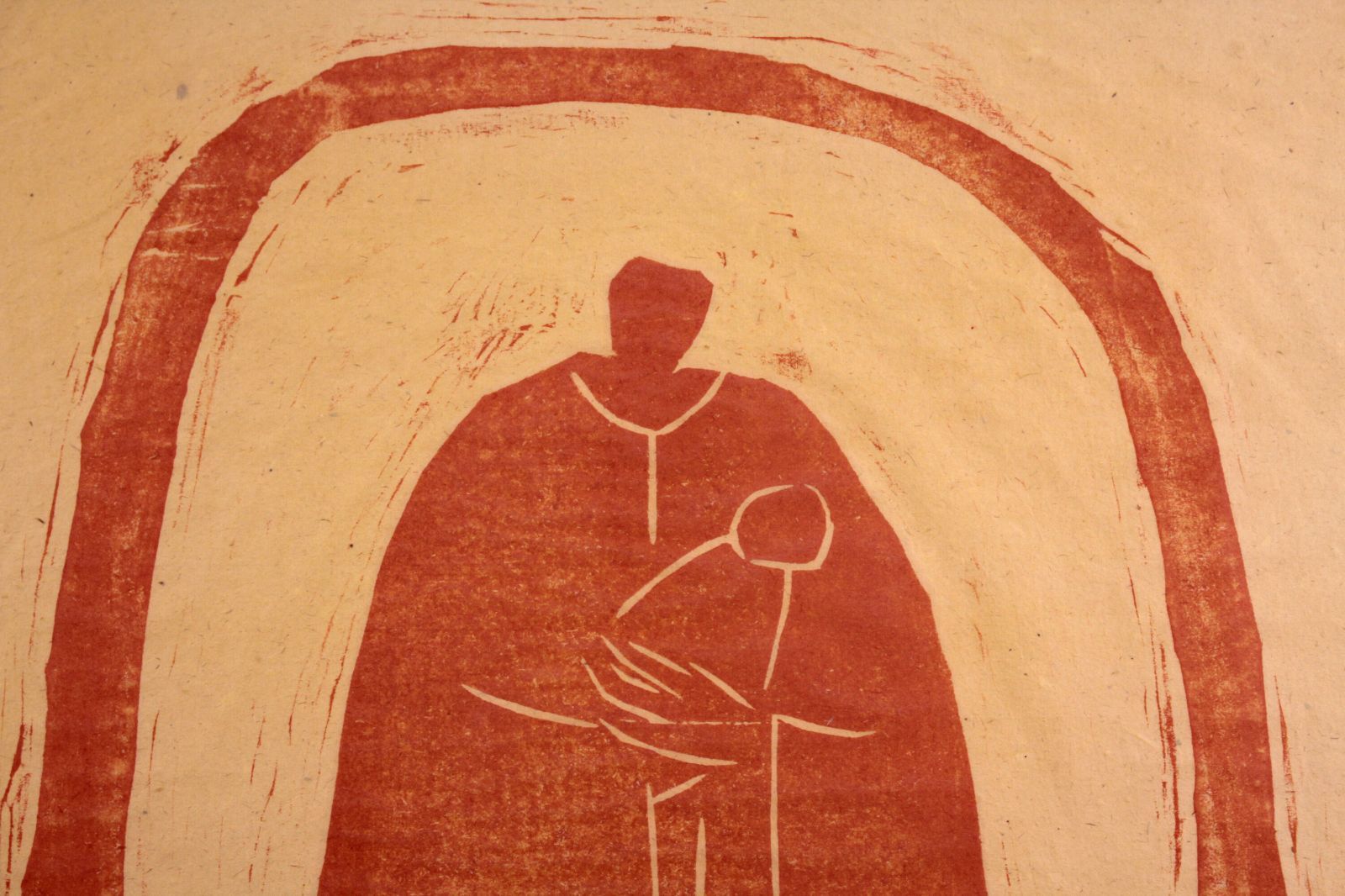 萩谷高樹『母子像』木版画【真作保証】 絵画 萩谷高樹『母子像』木版画【真作保証】 絵画 - メルカリ