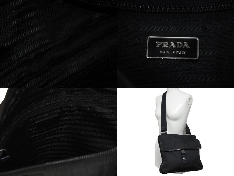 PRADA プラダ ショルダーバッグ スクエア トライアングルロゴ ナイロン  