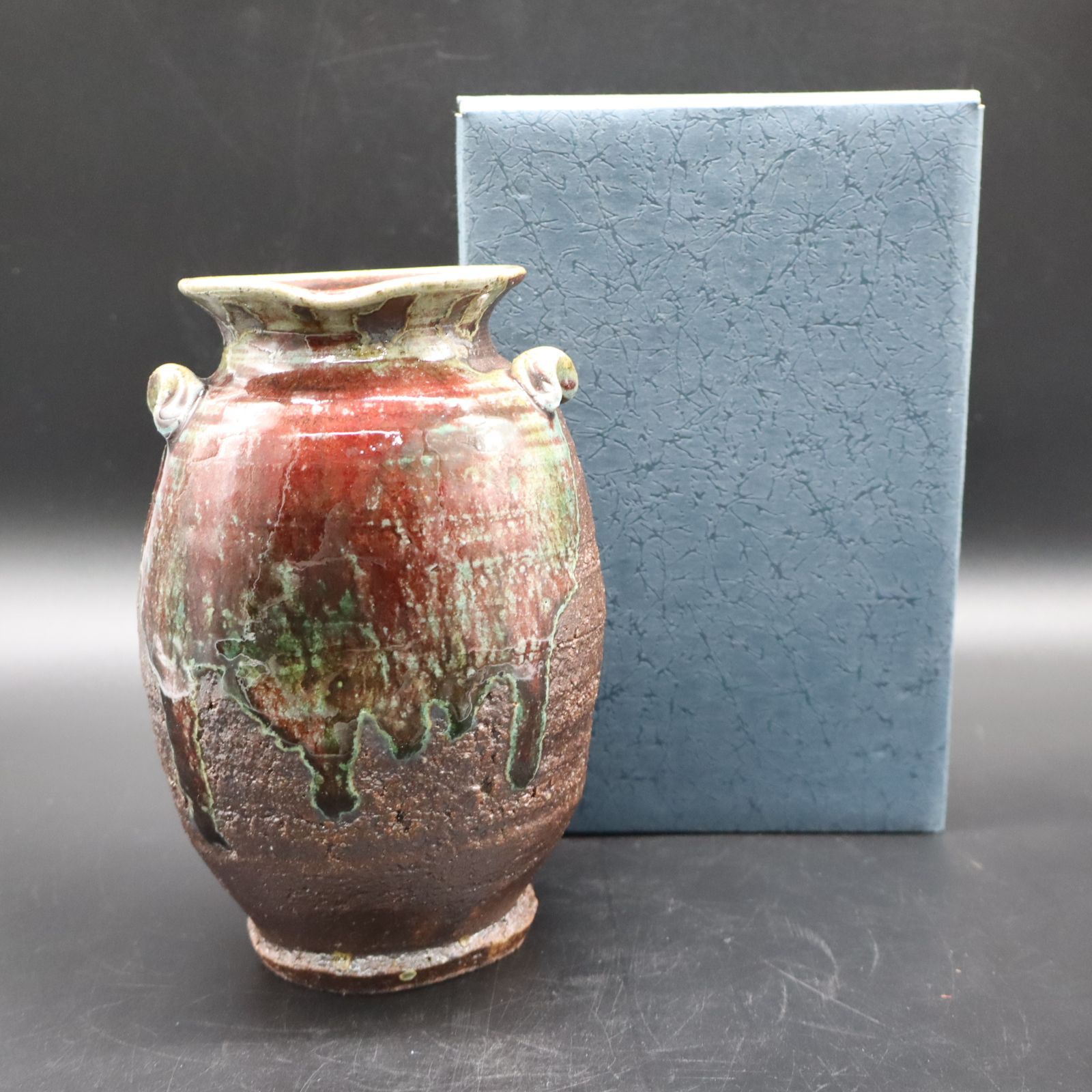 ◇中古品◇輪島塗 花器 A3785 輪島塗 花生 花器 花瓶 鉄仙 台付き 中古