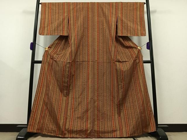 平和屋着物▽上質な紬 単衣 花浅葱色 正絹 逸品 AABC8690jh