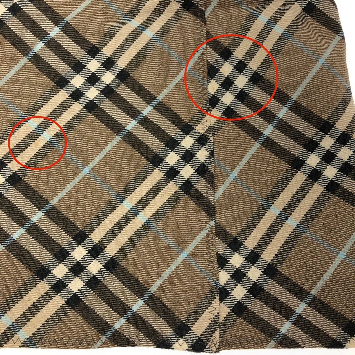 バーバリーブルーレーベル　ワンピース　ノバチェック ベージュ　36 BURBERRY BLUE LABEL バーバリーブルーレーベル ノバチェック柄