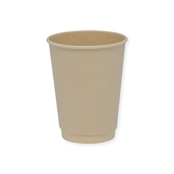 紙コップ 断熱バガス二重カップPLAコート 12オンス 360ml 1セット 500個 25個×20パック