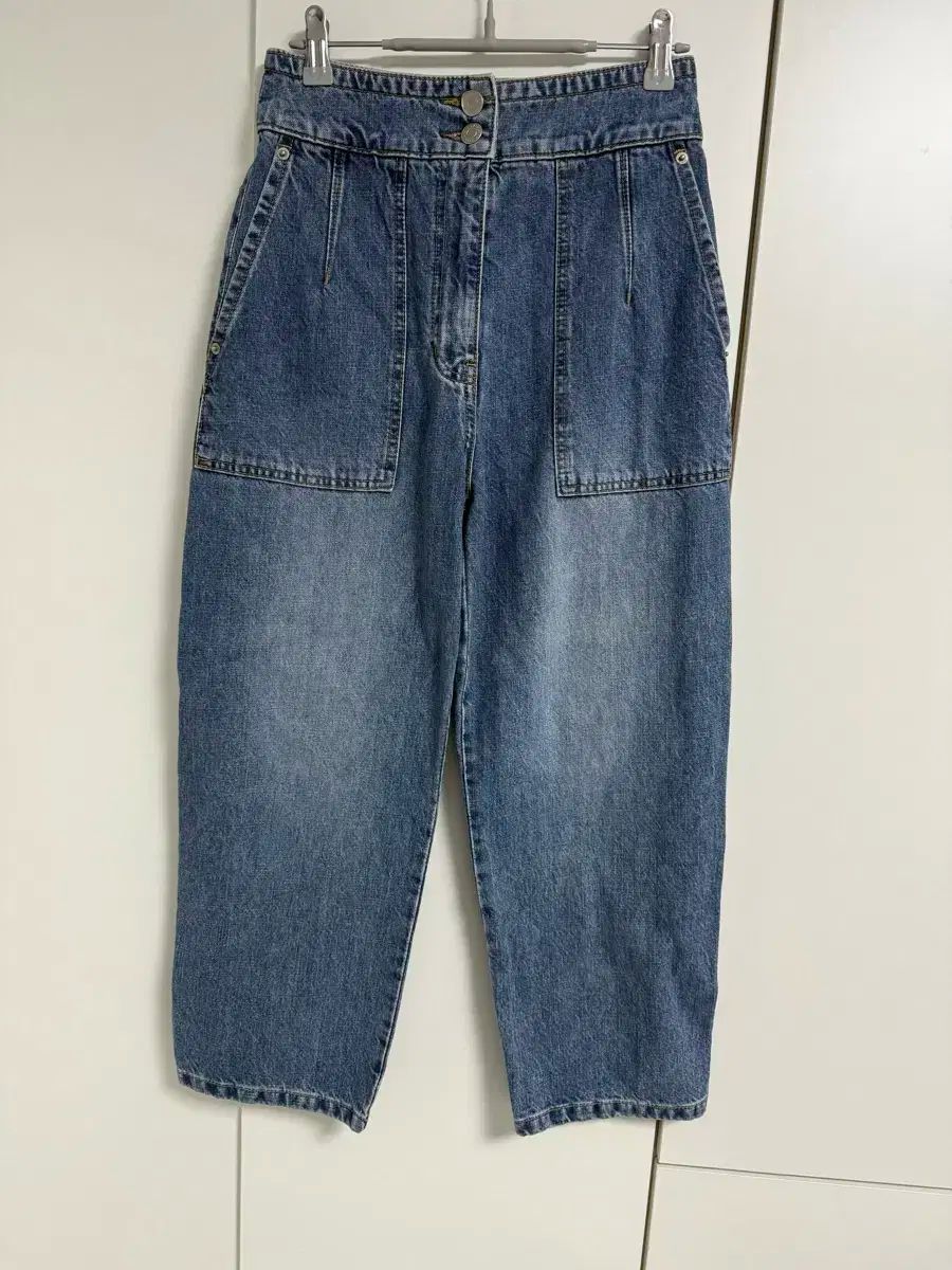 2025 SYSTEM システム ダブルボタン レタリング デニム パンツ The HANDSOME