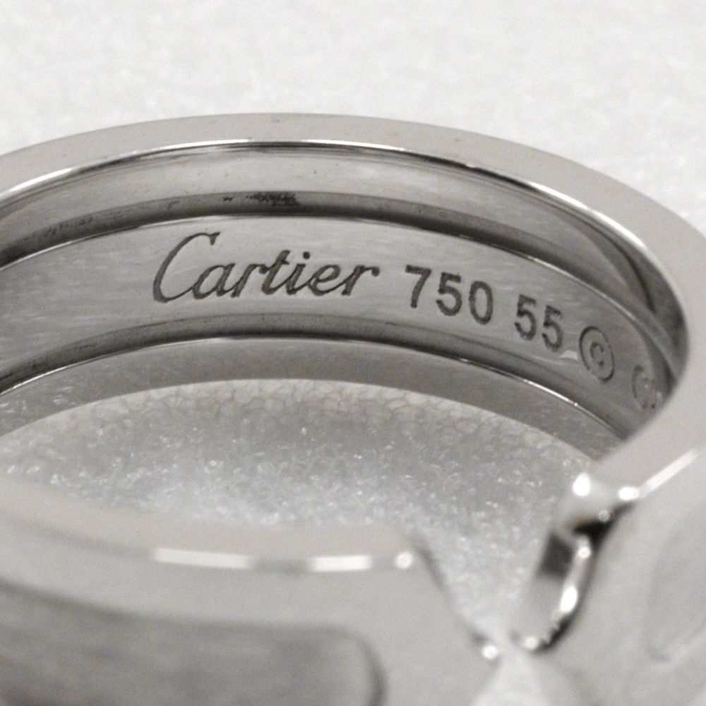 CARTIER】カルティエ C2 2C K18ホワイトゴールド 15号 ユニセックス
