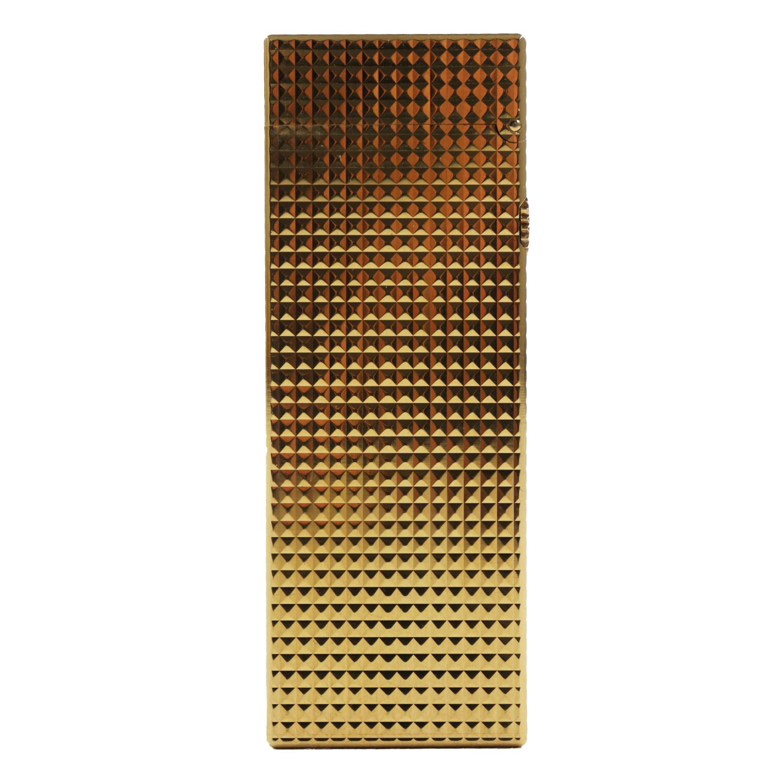 極美品○Dunhill ダンヒル スクエア ブロックチェック 総柄 ローラー式 