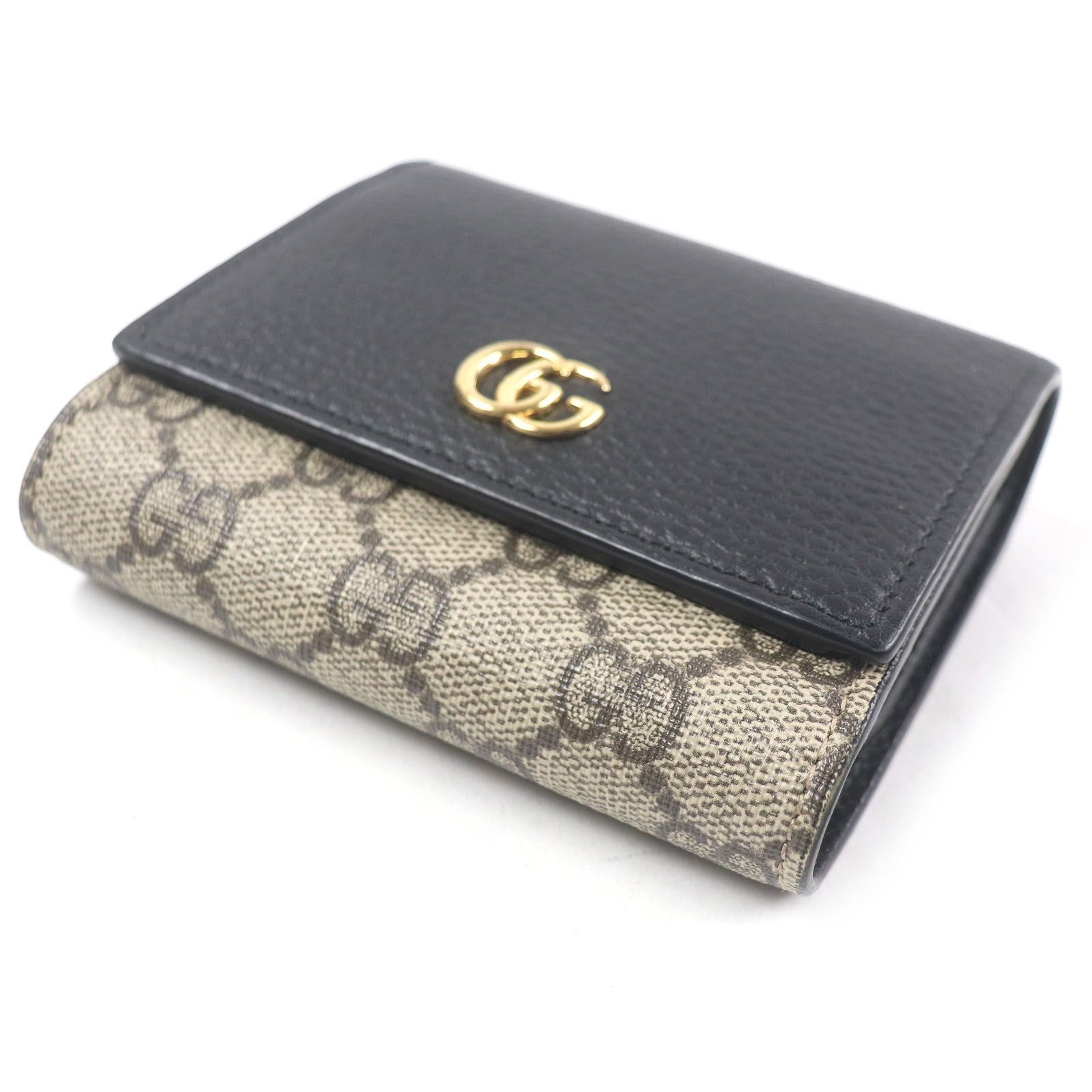 極美品□GUCCI グッチ 598587 ダブルG バイカラー ミディアム