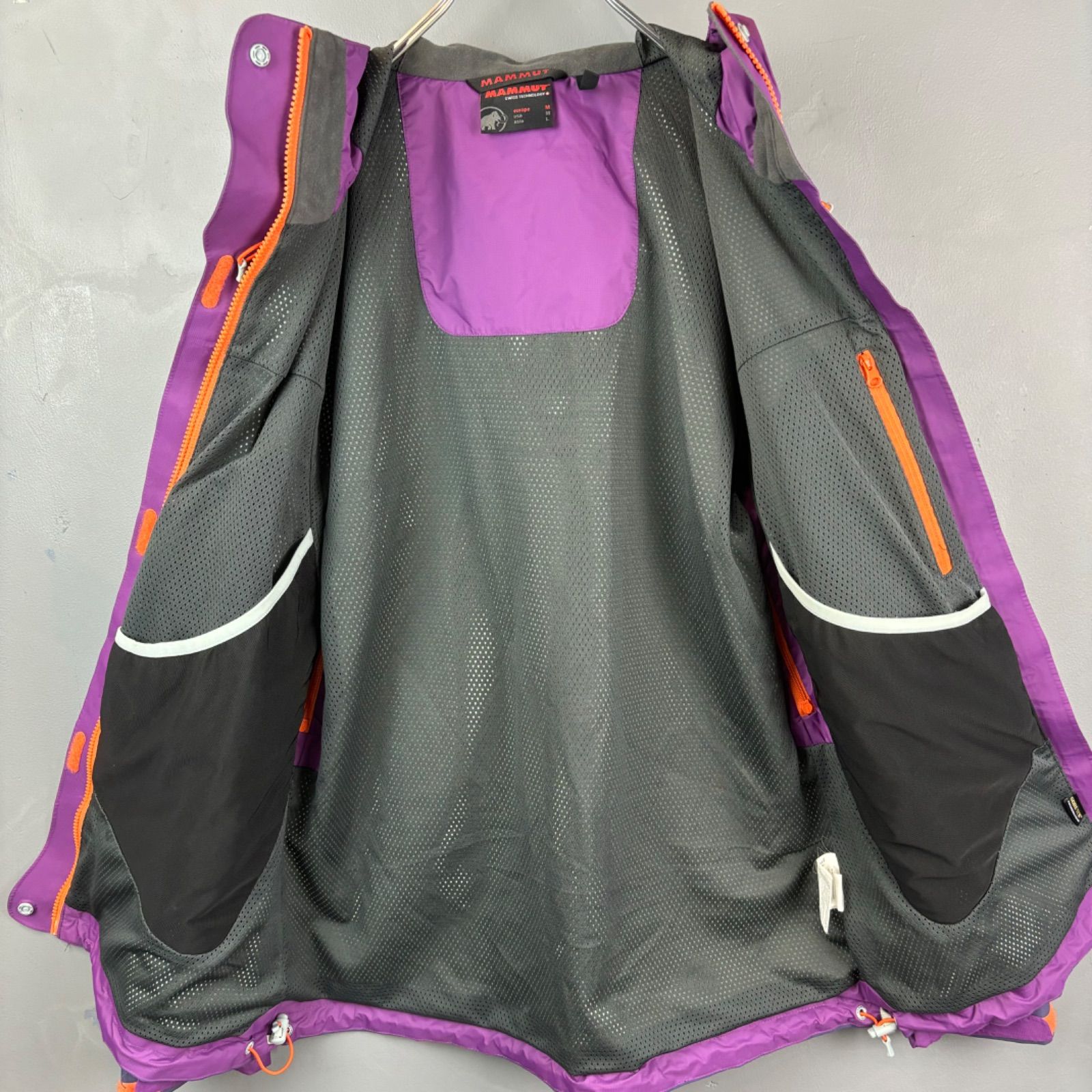 MAMMUT GORE-TEX MAVA Jacket Full Zip 100% Nylon Purple マムート 