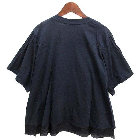 ATSURO TAYAMA アツロウ タヤマ レディース 半袖 Tシャツ フレアスリーブ デニム切替 スウェット アツロウタヤマ ATSURO TAYAMA IMPRESSION フレア カットソー T