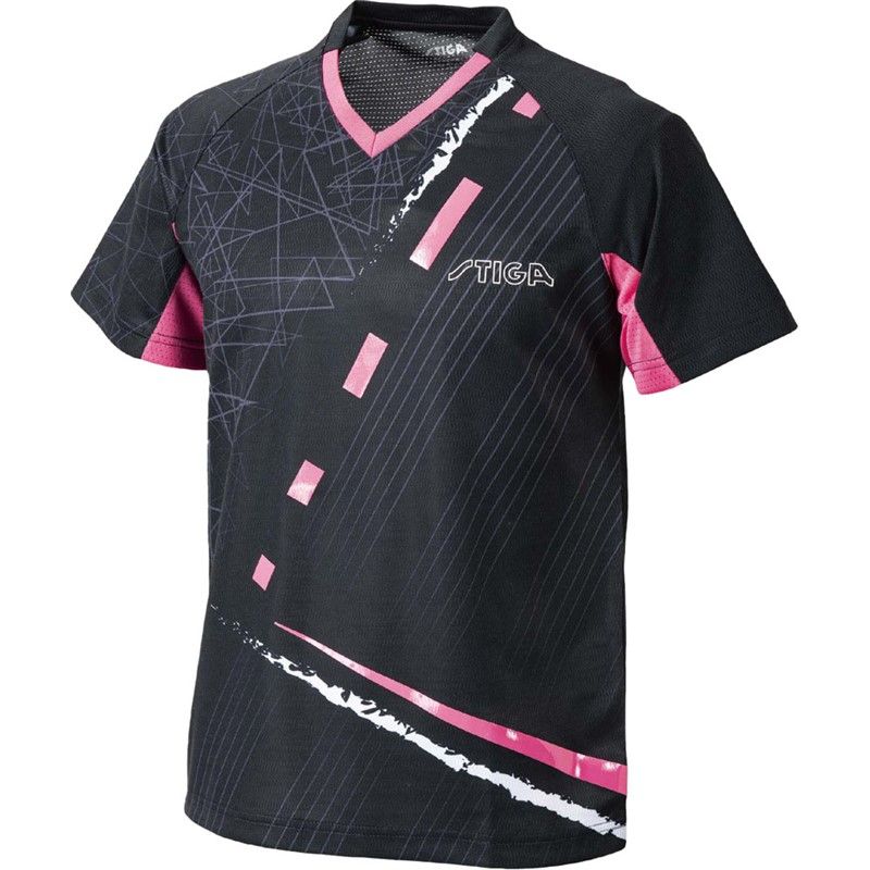 【低価，最新作】 stiga(スティガ) STIGAシャツCN-IV ブラック 3XL 卓球 ゲームシャツ (ca531113xl)、選択 ウェア