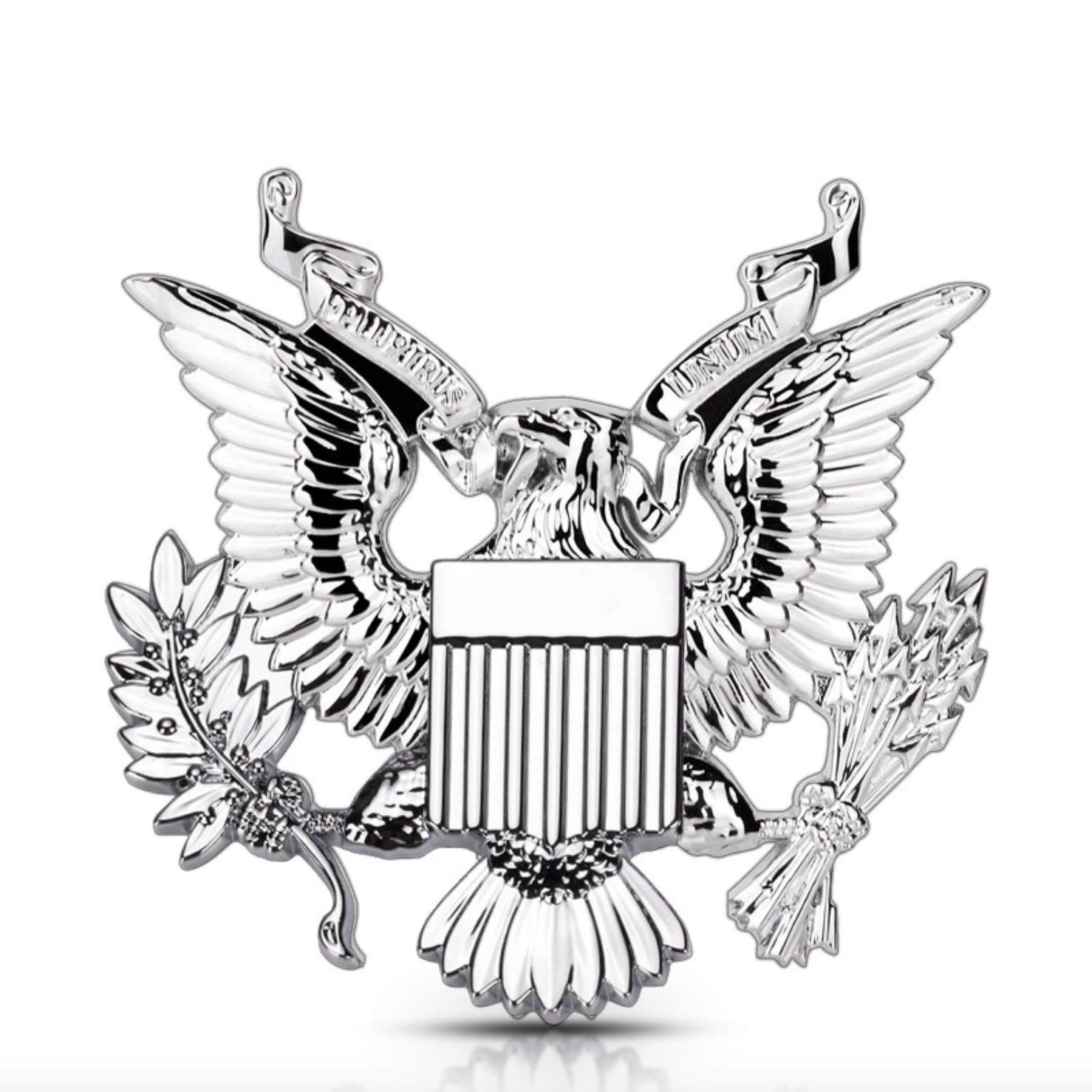 Fsforcar エンブレムステッカー 米国軍 米国陸軍 金属製 シルバー ST2007-0001 [シルバー]