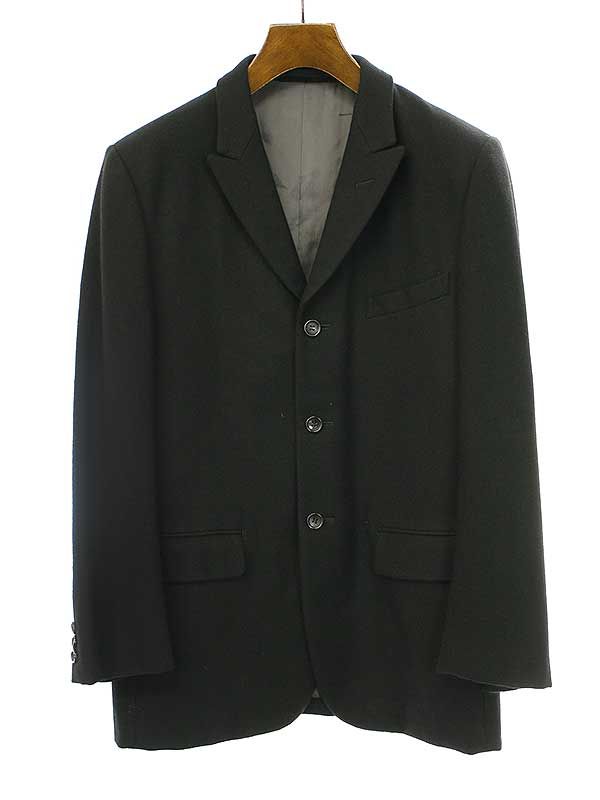 00s コムデギャルソン　テーラードジャケット　3B モード　オールド　ブラック COMME des GARCONS HOMME PLUS コム デギャルソンオムプリュス